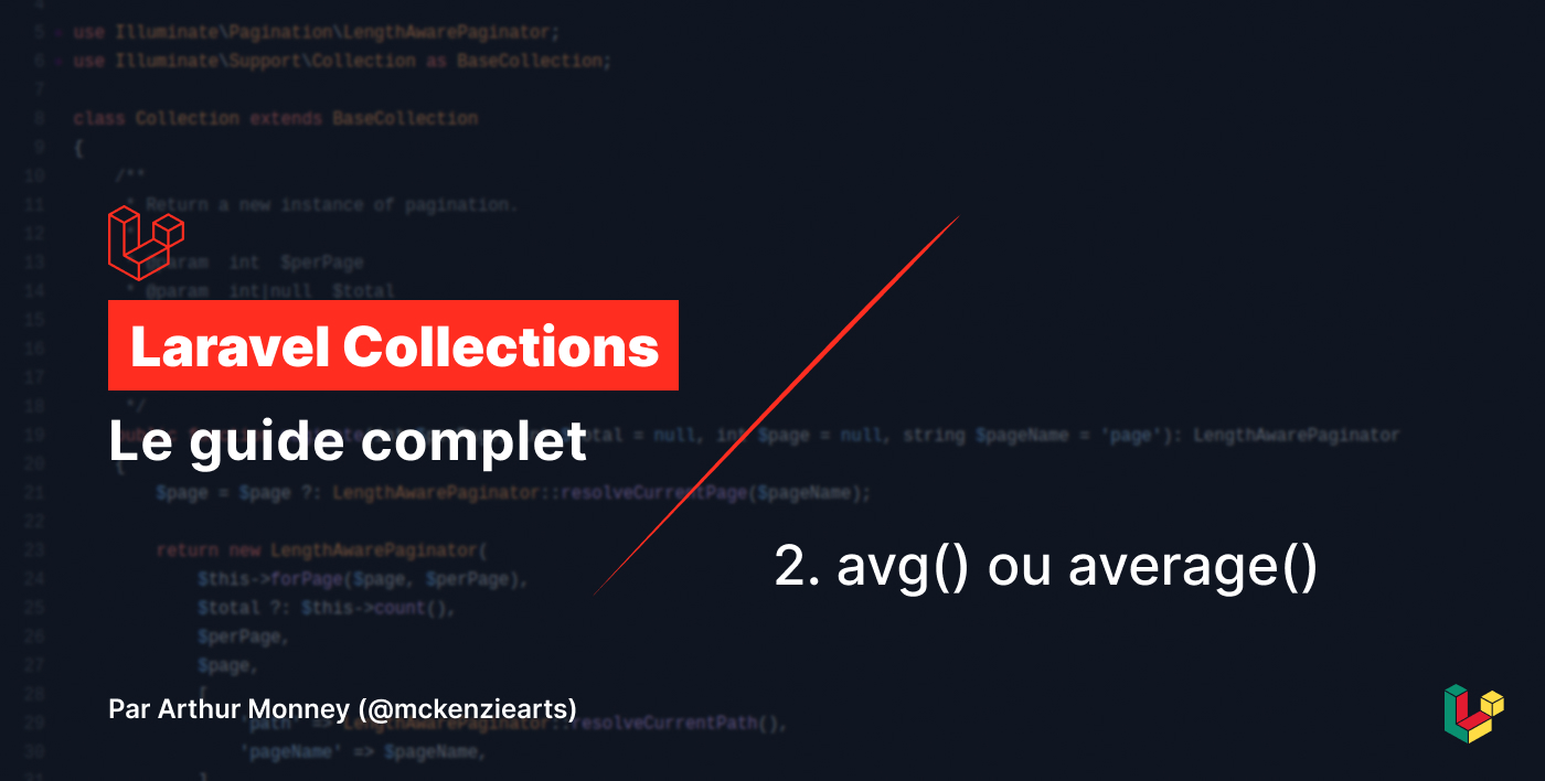 Image d'illustration pour Laravel Collections -  la méthode avg() ou average()
