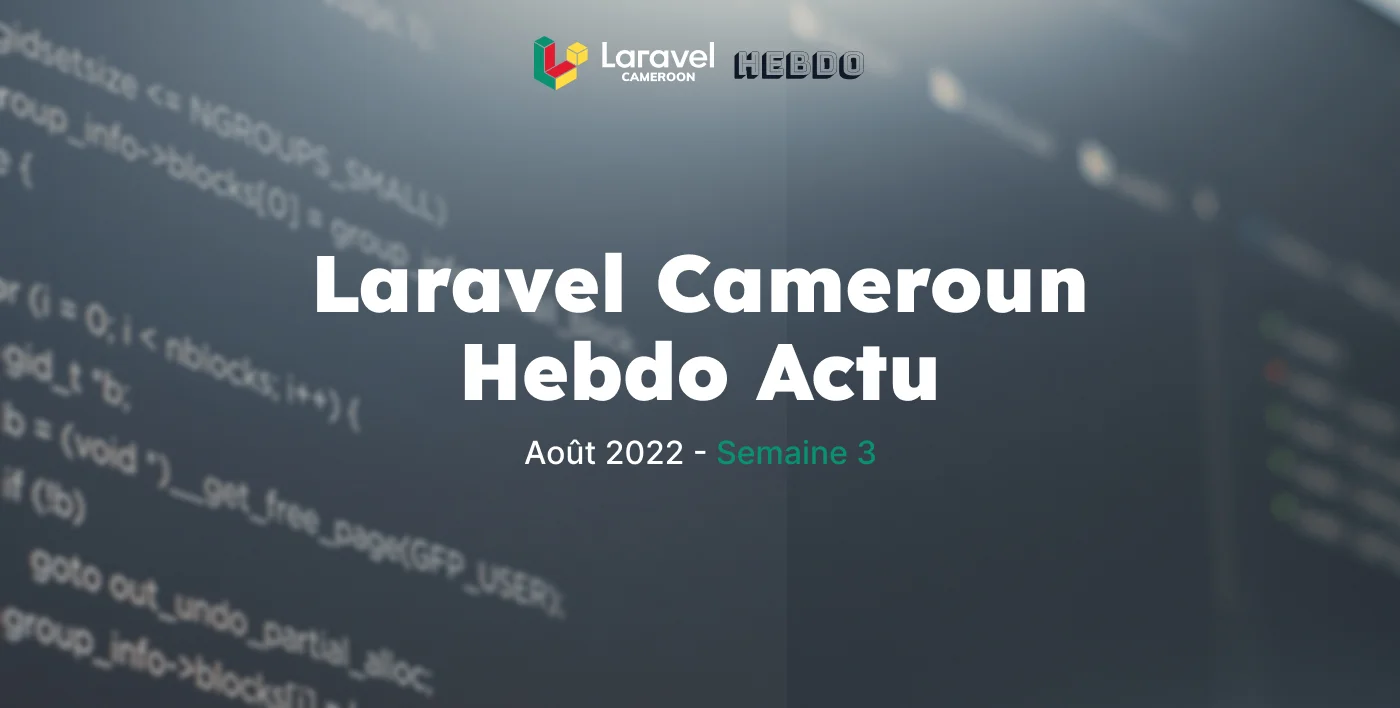 Image d'illustration pour Laravel Cameroun Hebdo / Août - Semaine 3