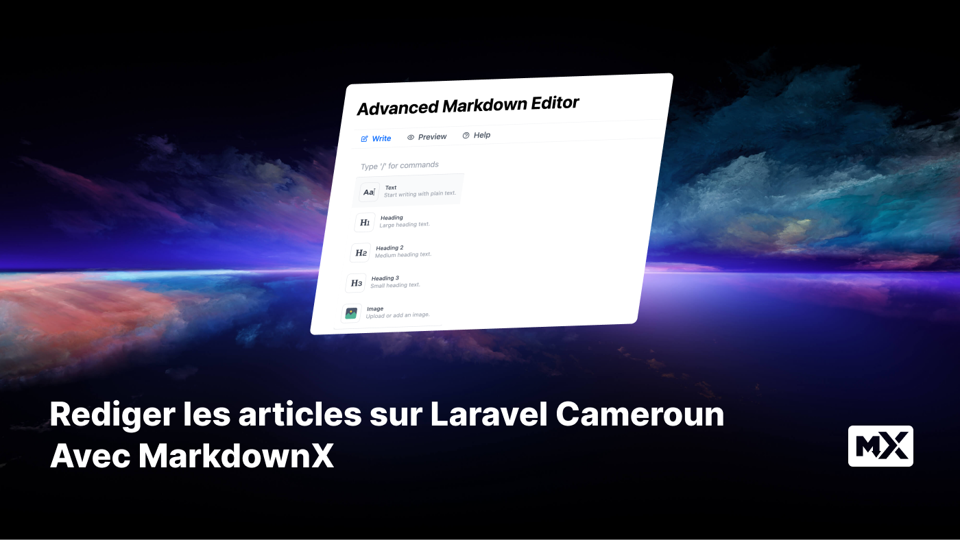 Image d'illustration pour Rédiger les articles sur Laravel Cameroun Avec MarkdownX