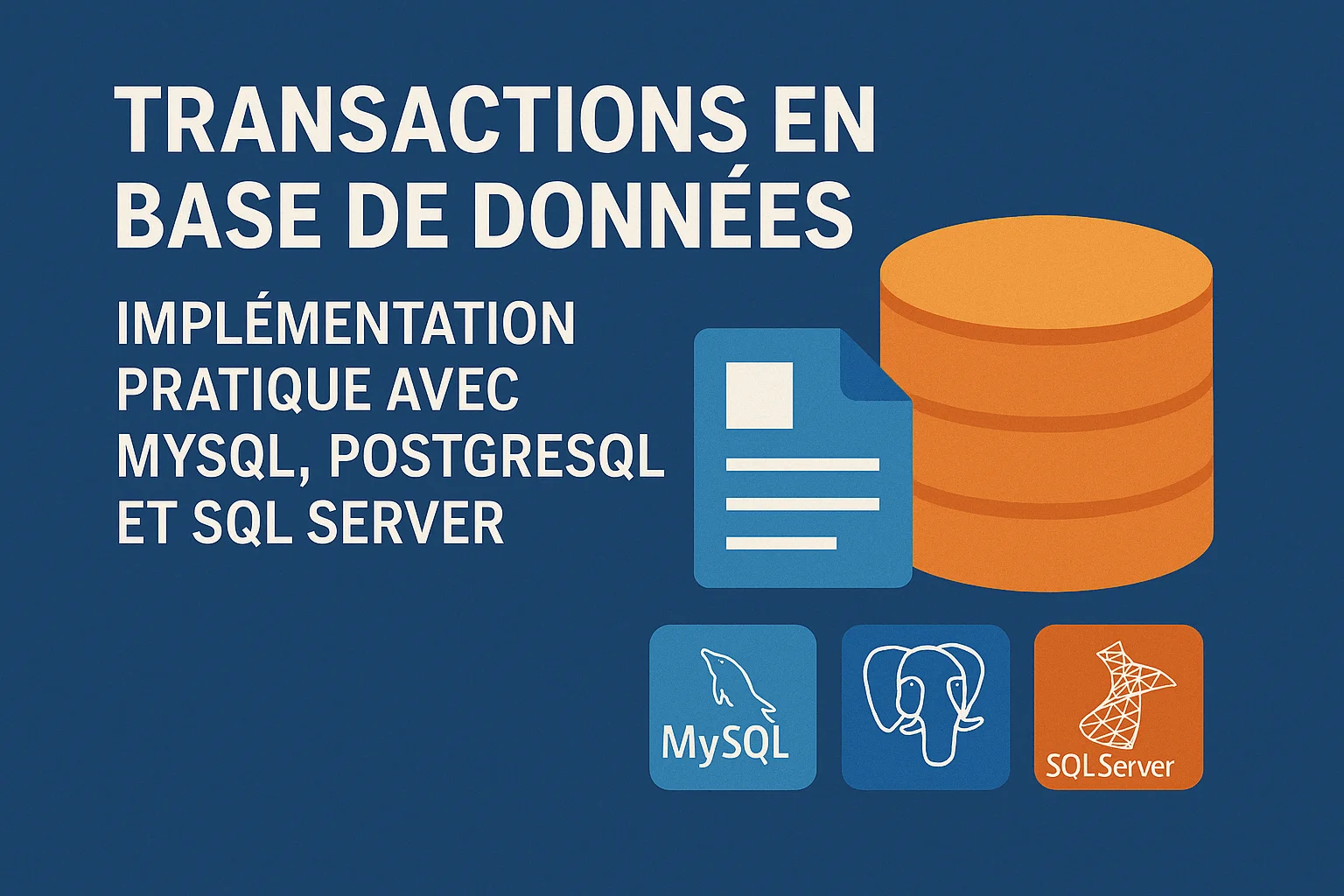 Image d'illustration pour Transactions en base de données : Implémentation pratique avec MySQL, PostgreSQL et SQL Server