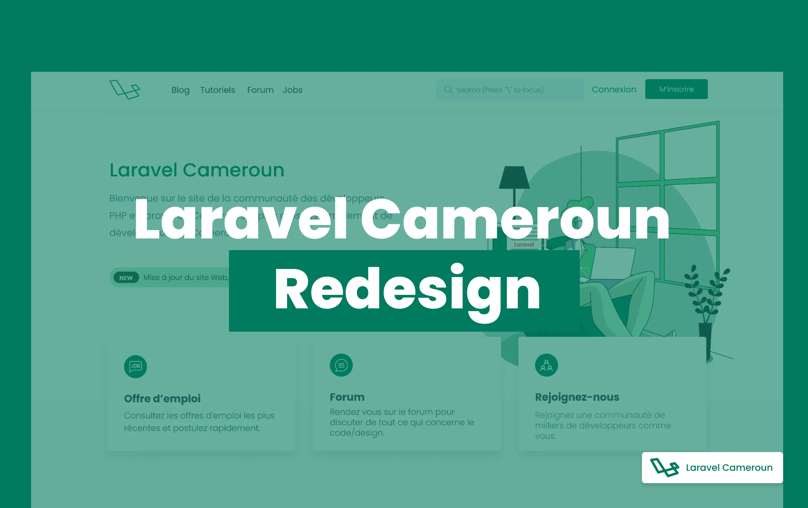 Image d'illustration pour Laravel Cameroun Redesign (uses)
