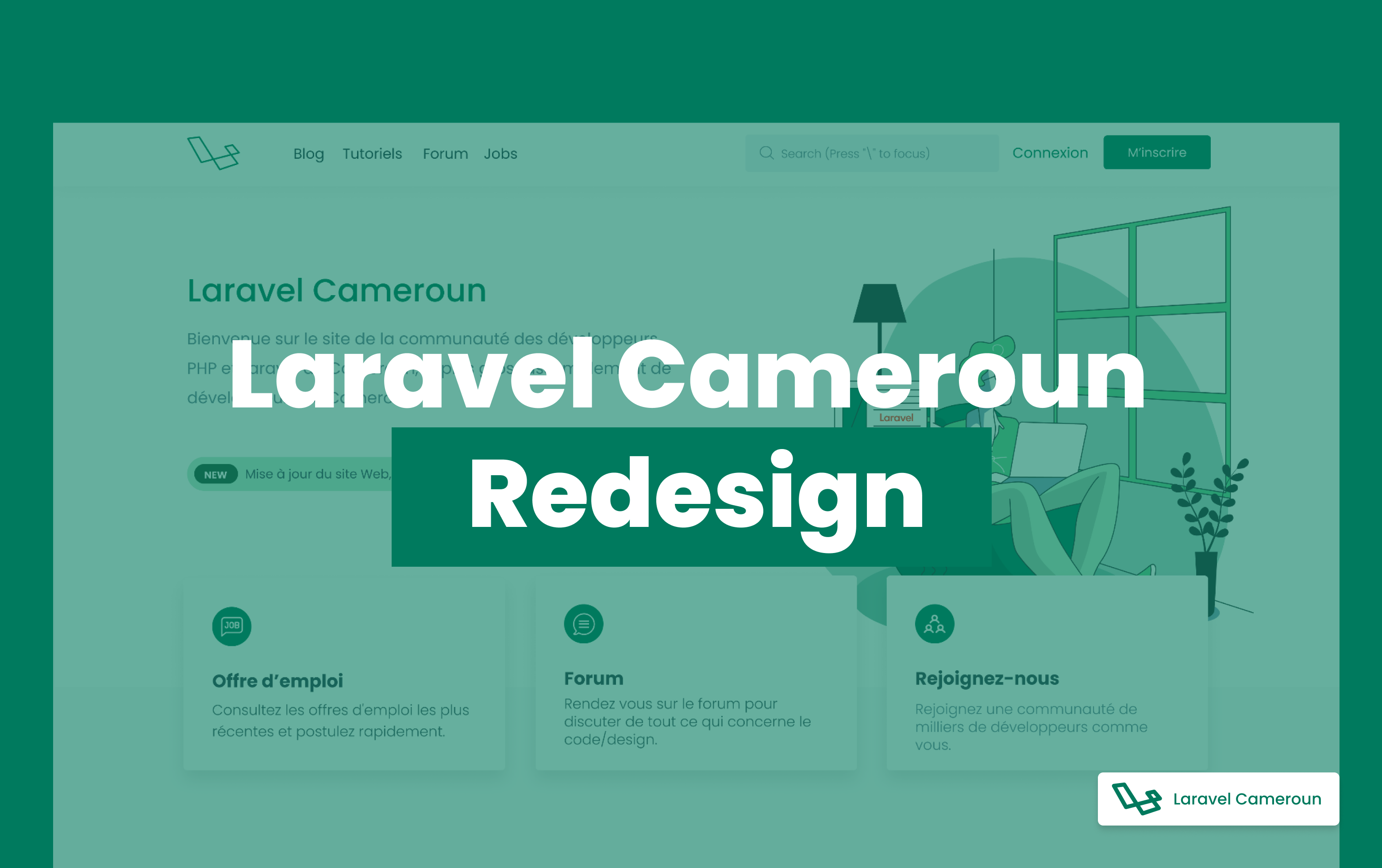 Image d'illustration pour Laravel Cameroun Redesign (uses)